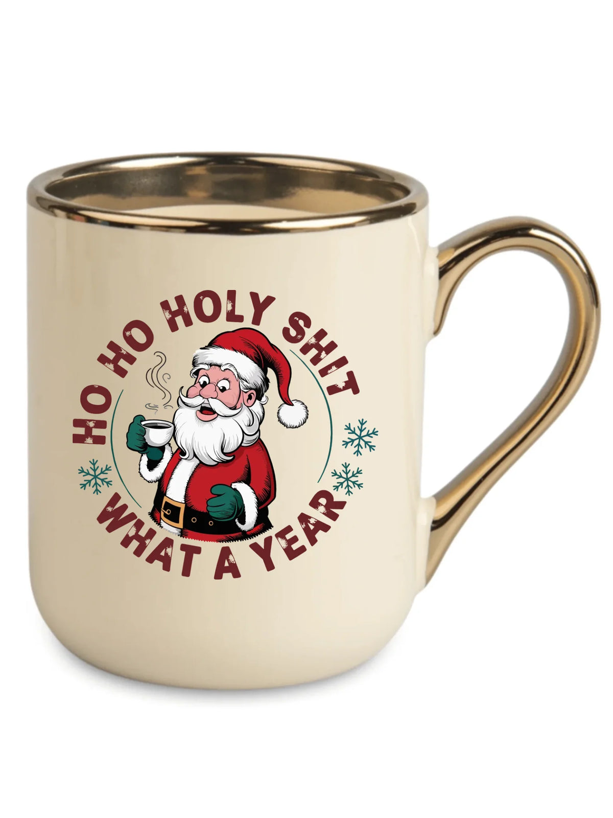 Kubek elegant świąteczny - Ho ho holy shit what a year BN74