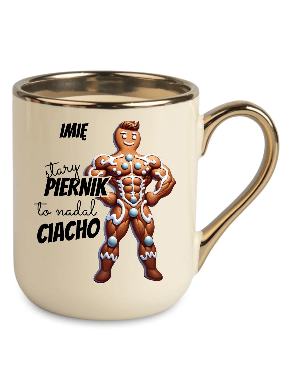 Kubek elegant świąteczny - Stary piernik to nadal ciacho - personalizowany BN23
