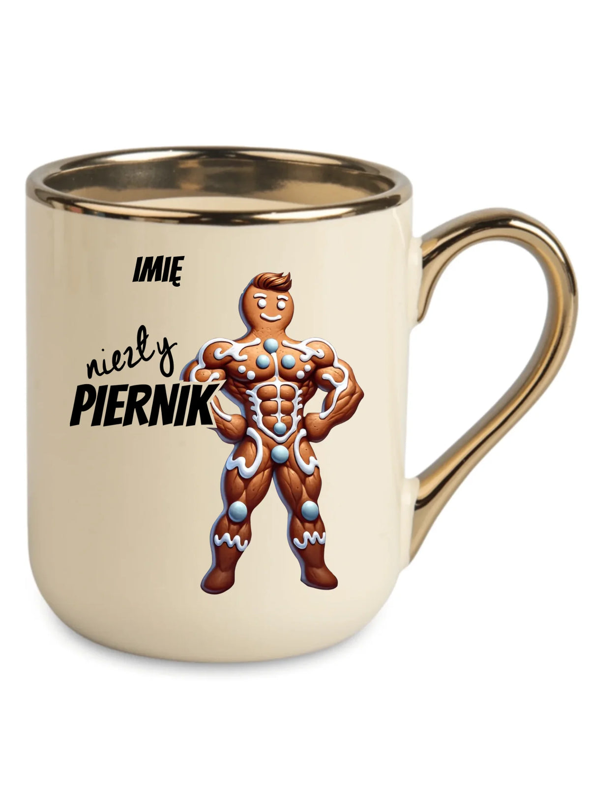 Kubek elegant świąteczny - Niezły piernik - personalizowany BN24