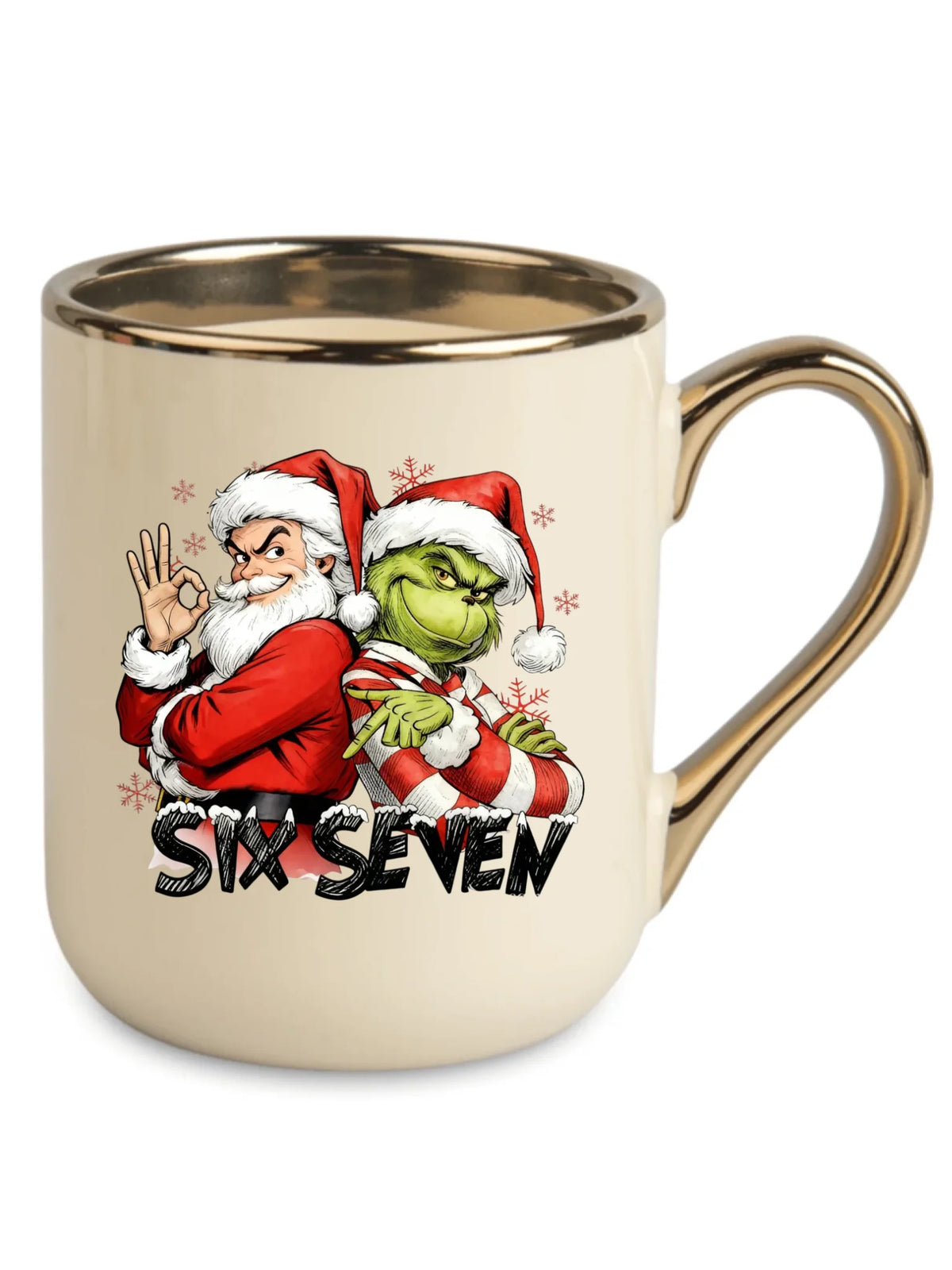 Kubek elegant świąteczny - Mikołaj i Grinch six seven 67 BN148