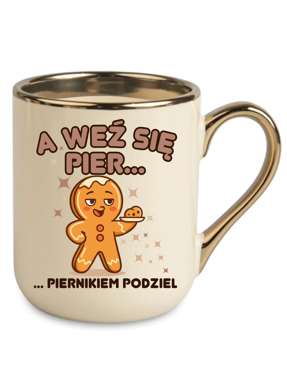 Kubek elegant świąteczny - Piernik A weź się pier... piernikiem podziel BN87