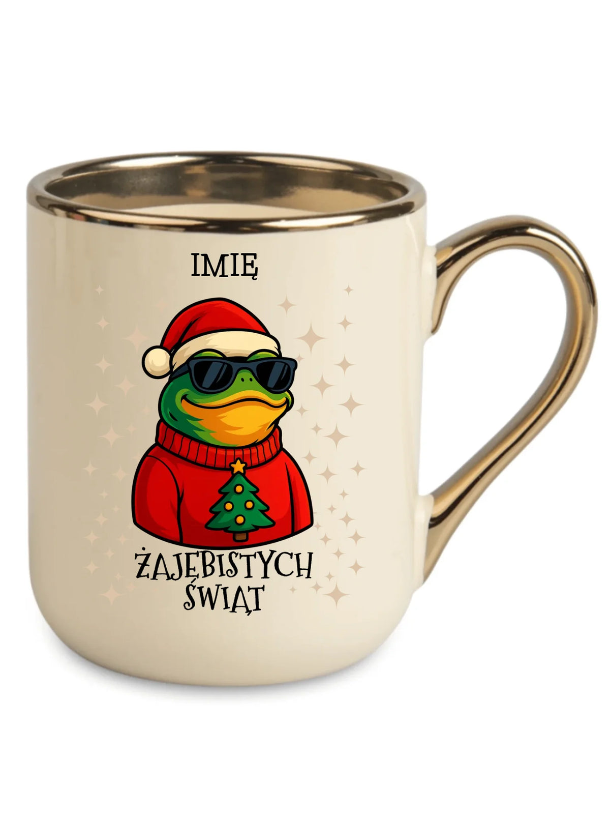 Kubek elegant świąteczny - Żajebistych Świąt - personalizowany BN144