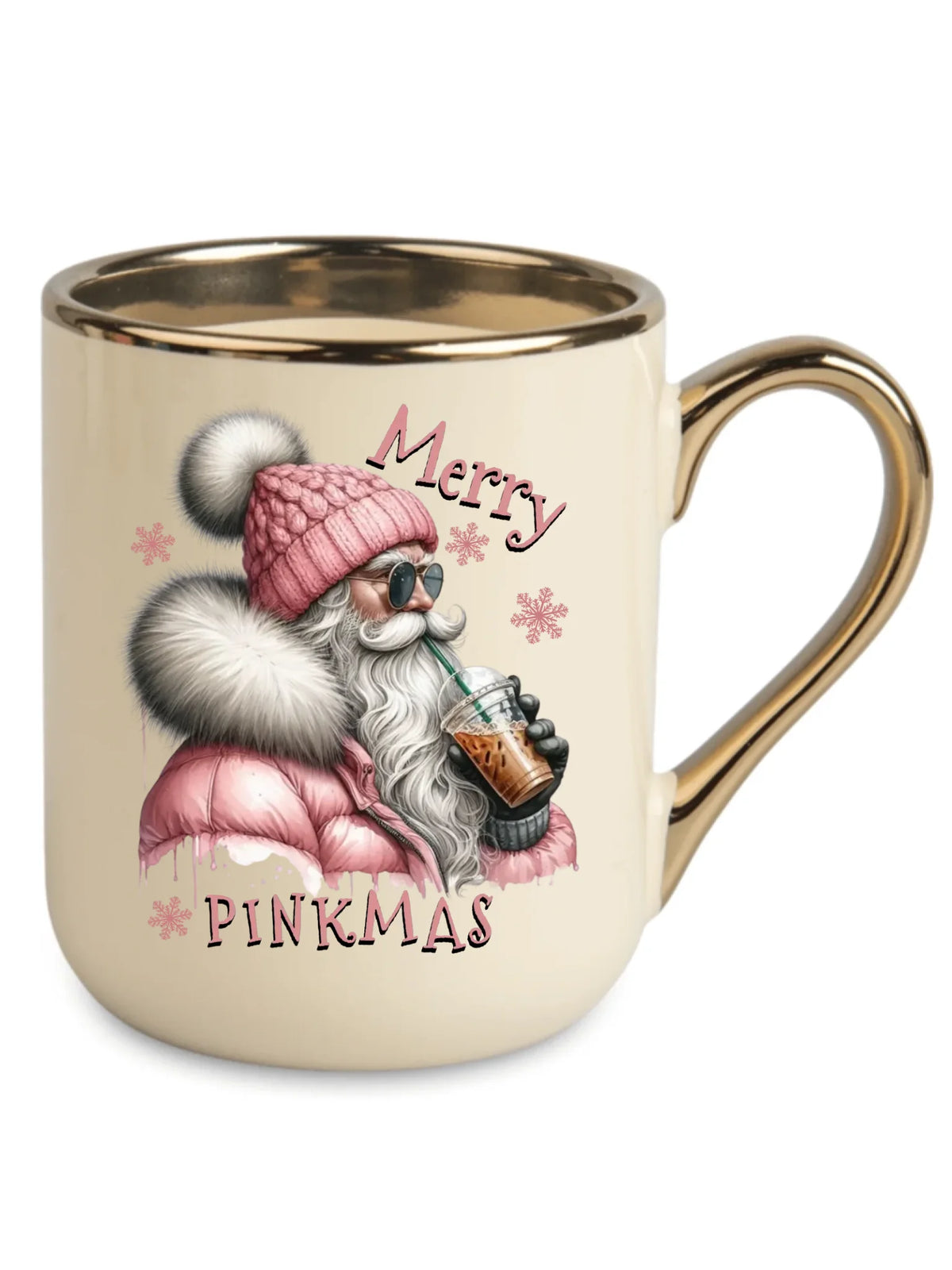 Kubek elegant świąteczny - Różowe Święta - Merry pinkmas BN117