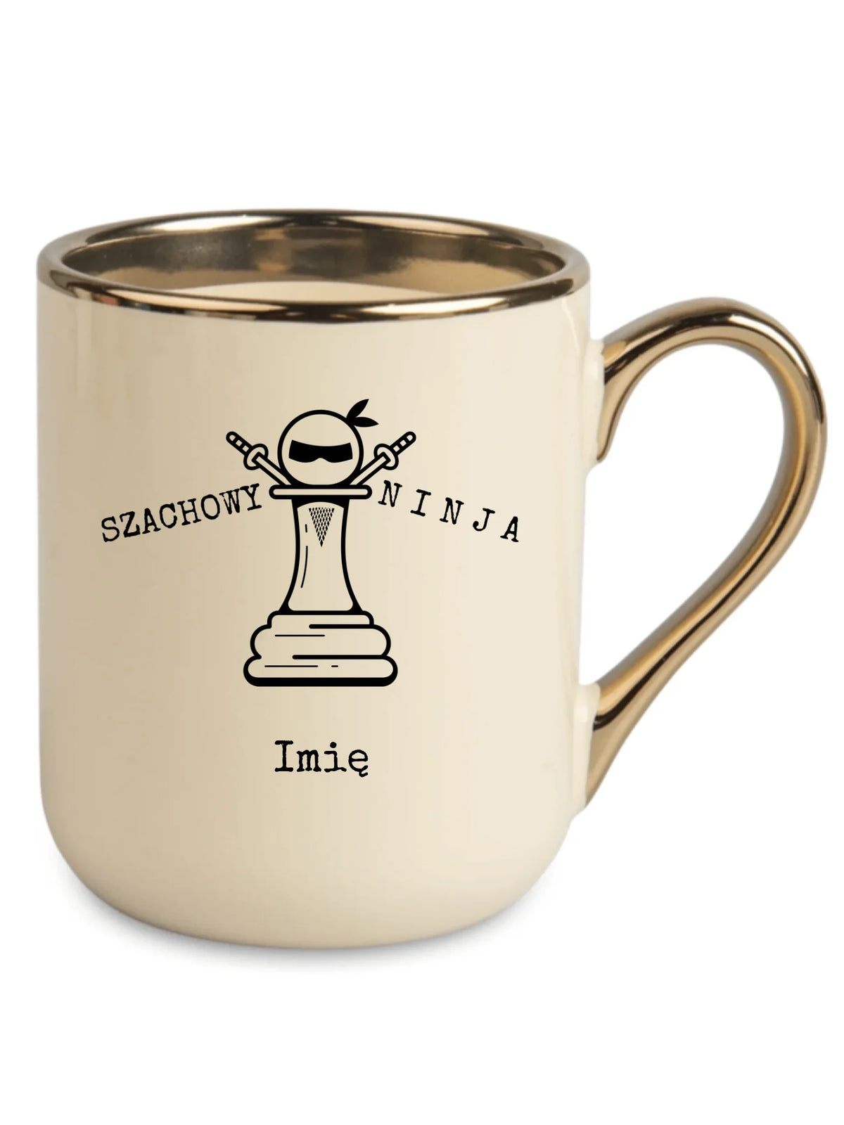 Kubek elegant dla szachisty - Szachowy ninja - personalizowany HSZ01
