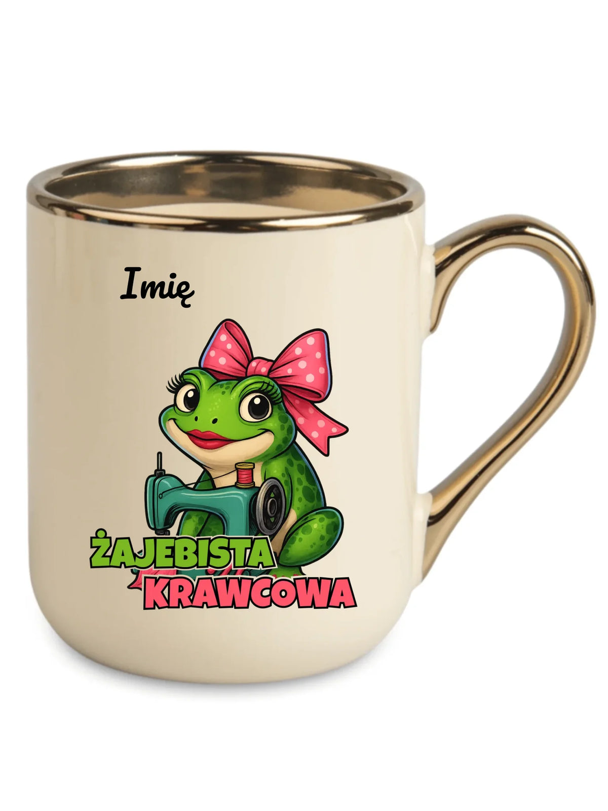 Kubek elegant szyciowy dla krawcowej - Żajebista Krawcowa - personalizowany HS32