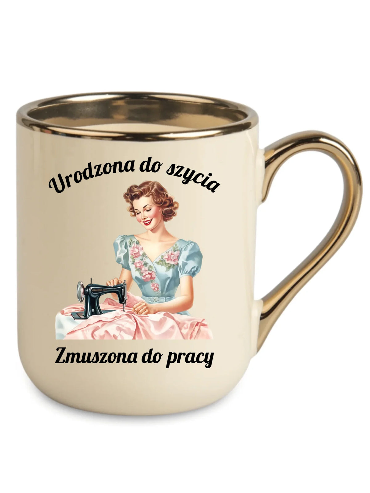 Kubek elegant szyciowy dla krawcowej - Urodzona do szycia HS18