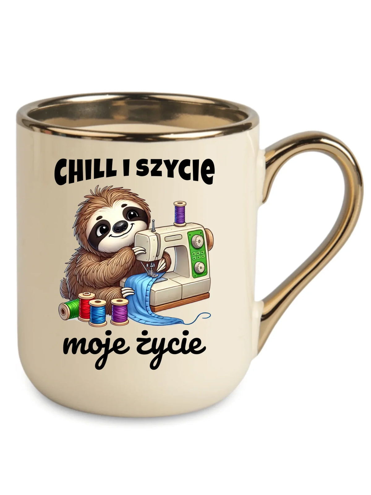 Kubek elegant szyciowy dla krawcowej - Chill i szycie moje życie HS17