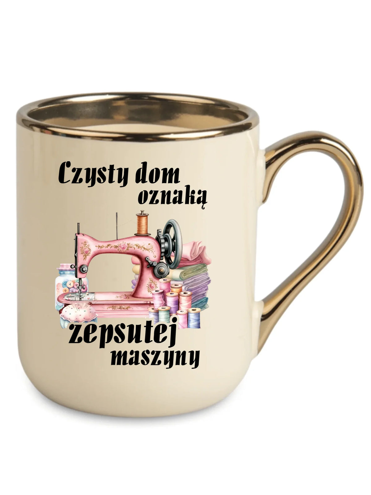 Kubek elegant szyciowy dla krawcowej - Czysty dom oznaką zepsutej maszyny HS15