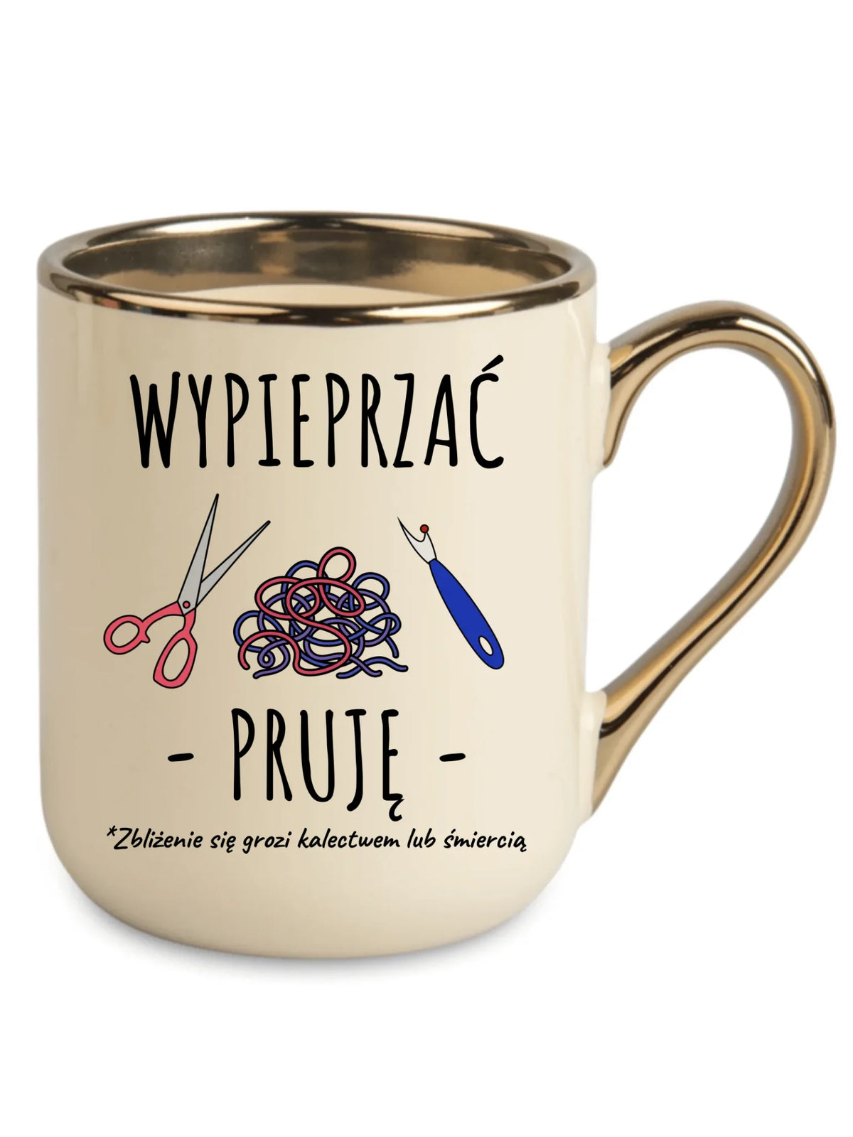 Kubek elegant szyciowy dla krawcowej - Wypieprzać, pruję HS08