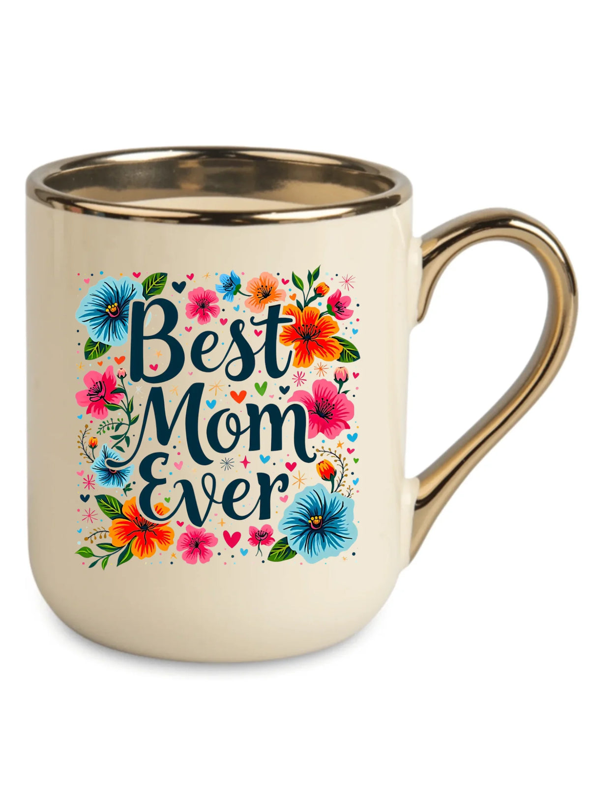 Kubek elegant dla mamy - Kwiaty - Best mom ever DM34