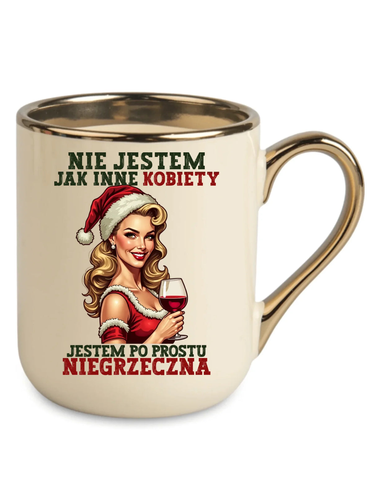 Kubek elegant świąteczny - prezent dla niej - Nie jestem jak inne kobiety BN03