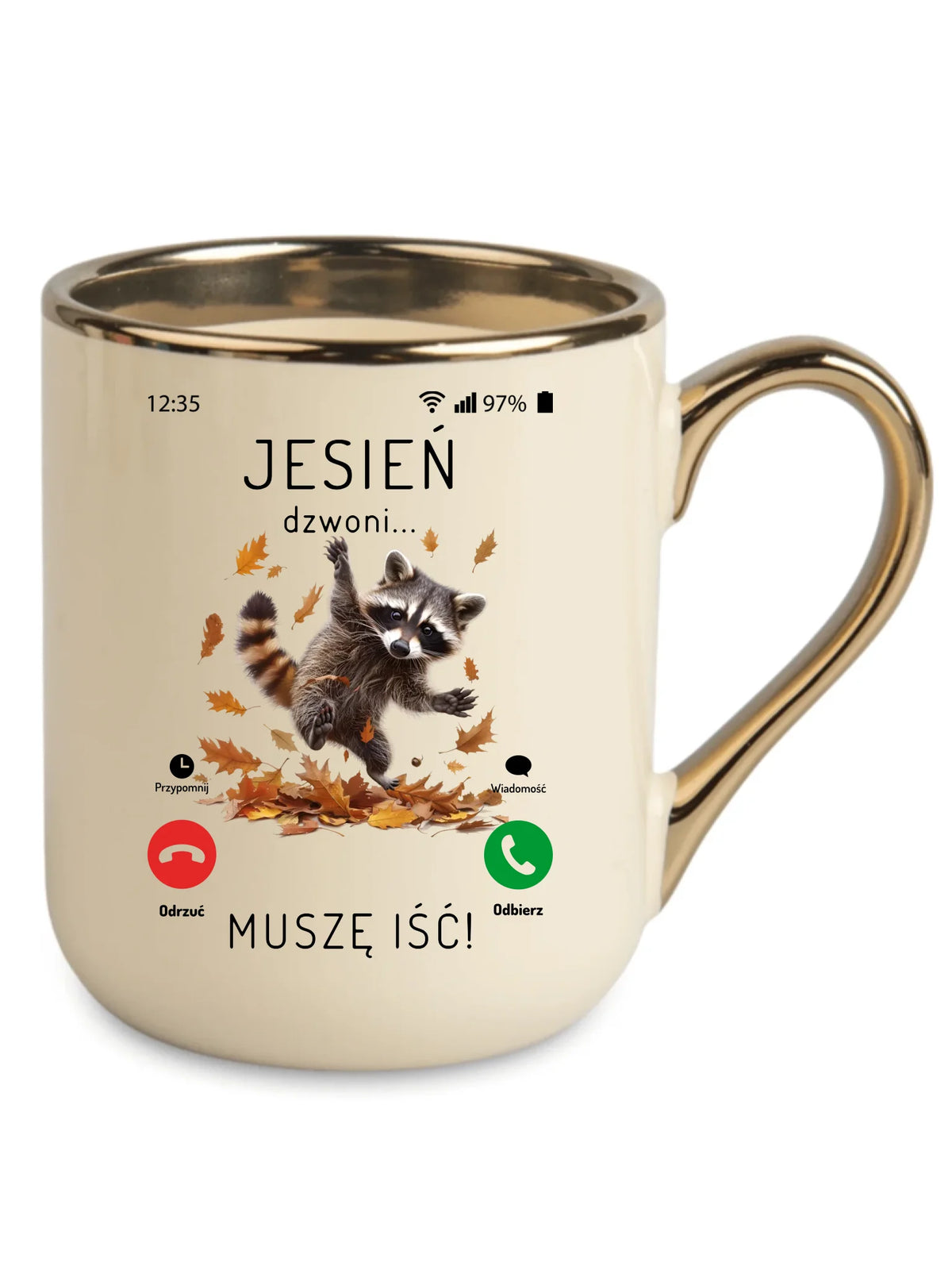 Kubek elegant jesienny - Jesień dzwoni muszę iść JS18