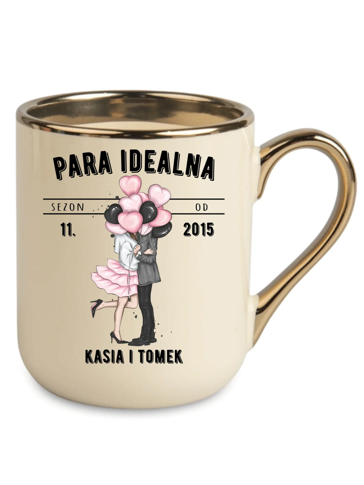 Kubek elegant dla par na rocznicę - Para idealna - personalizowany W11