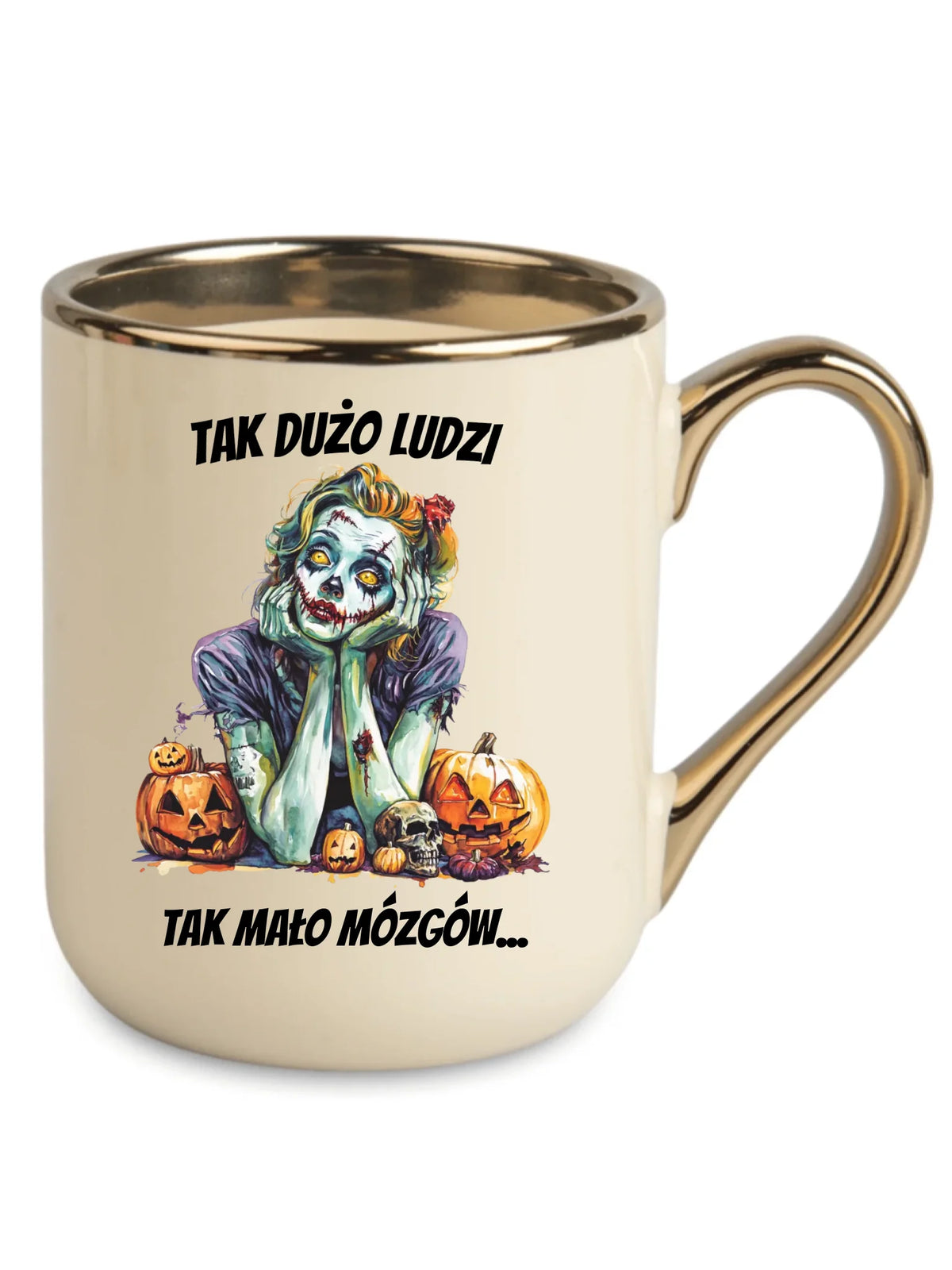 Kubek elegant na Halloween - Zombie - Tak mało mózgów HL31
