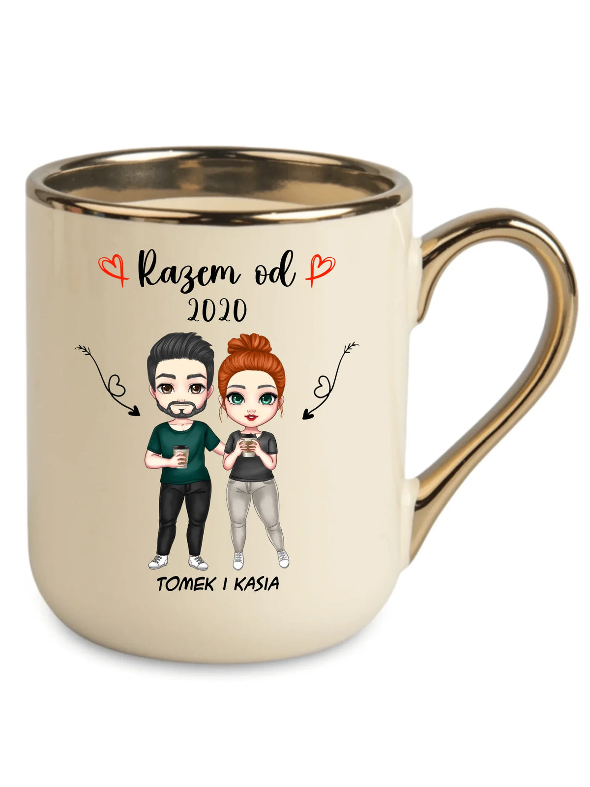 Kubek elegant dla par - Razem od - personalizowany W01