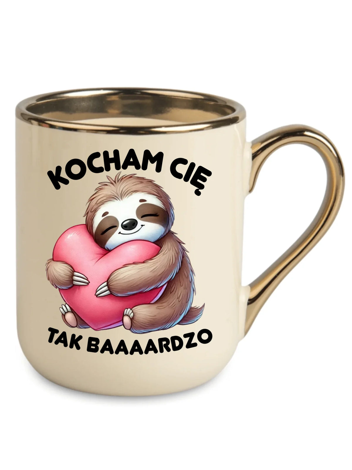 Kubek elegant - Leniwiec Kocham Cię tak baaaardzo W16