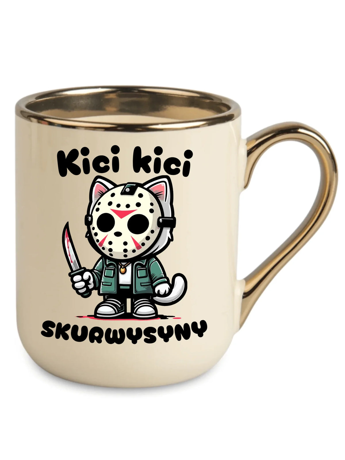 Kubek elegant na Halloween - Kici kici sk*rwysyny - bez cenzury HL28