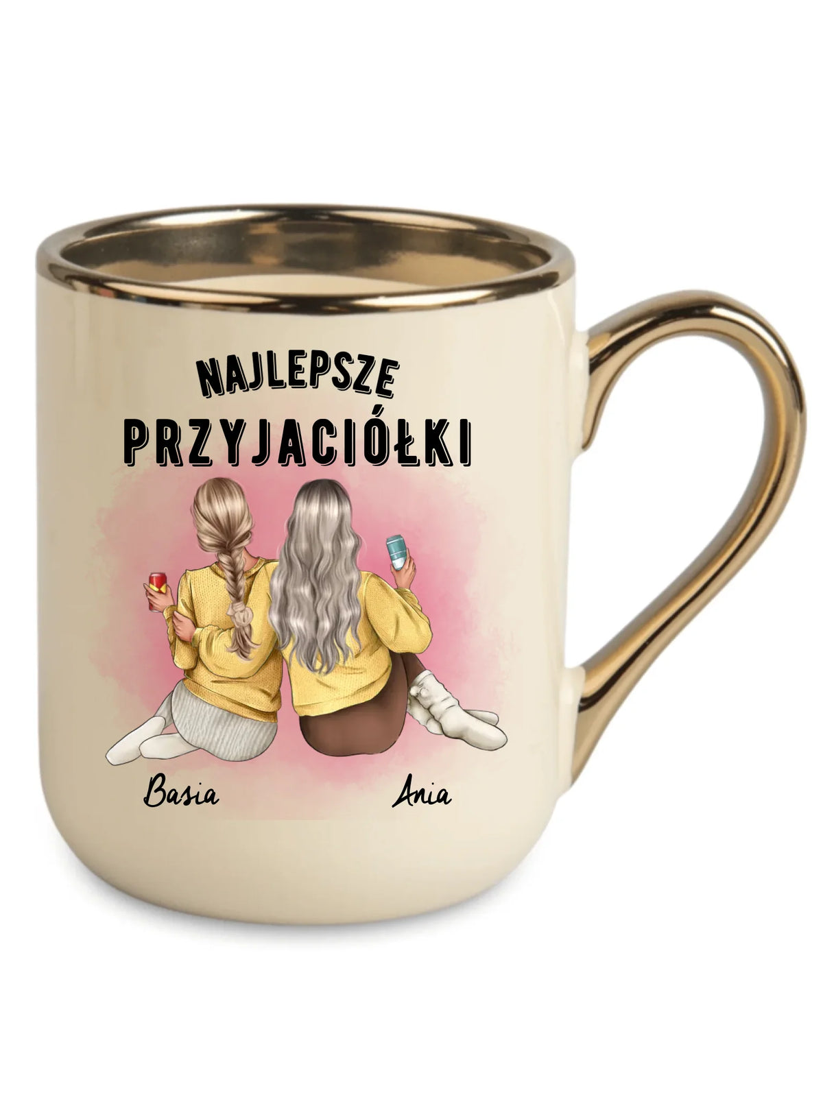 Kubek elegant - prezent dla przyjaciółek - Najlepsze przyjaciółki 2-4 osób - personalizowany PR01