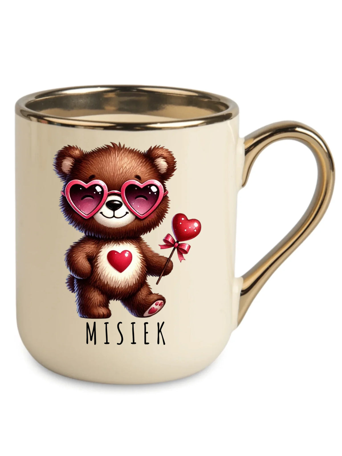 Kubek elegant - Misiek z sercem W34