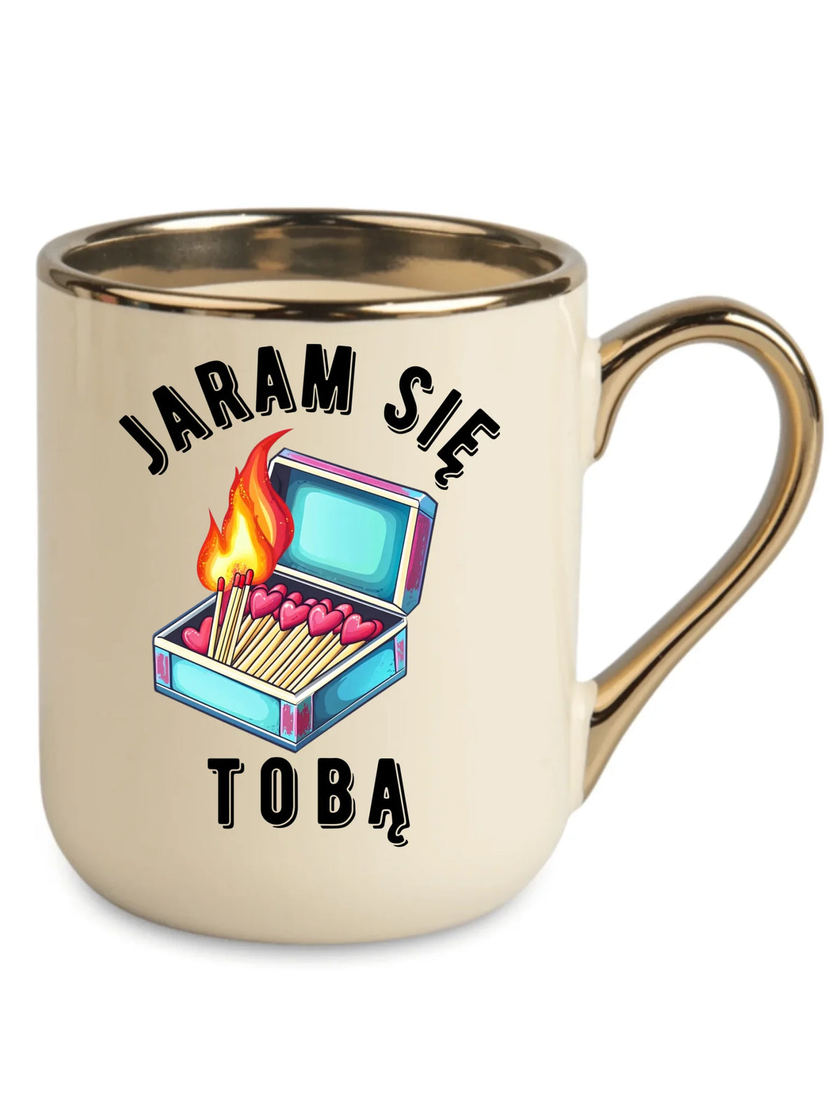 Kubek elegant dla zakochanych - Jaram się Tobą W39
