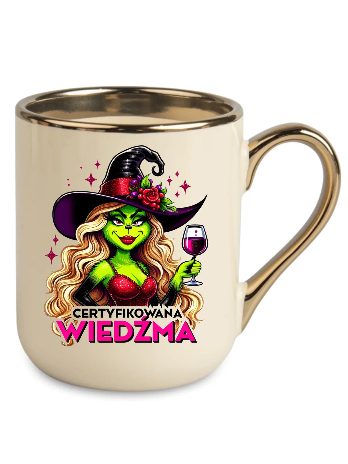 Kubek elegant - Certyfikowana wiedźma - śmieszny HL13