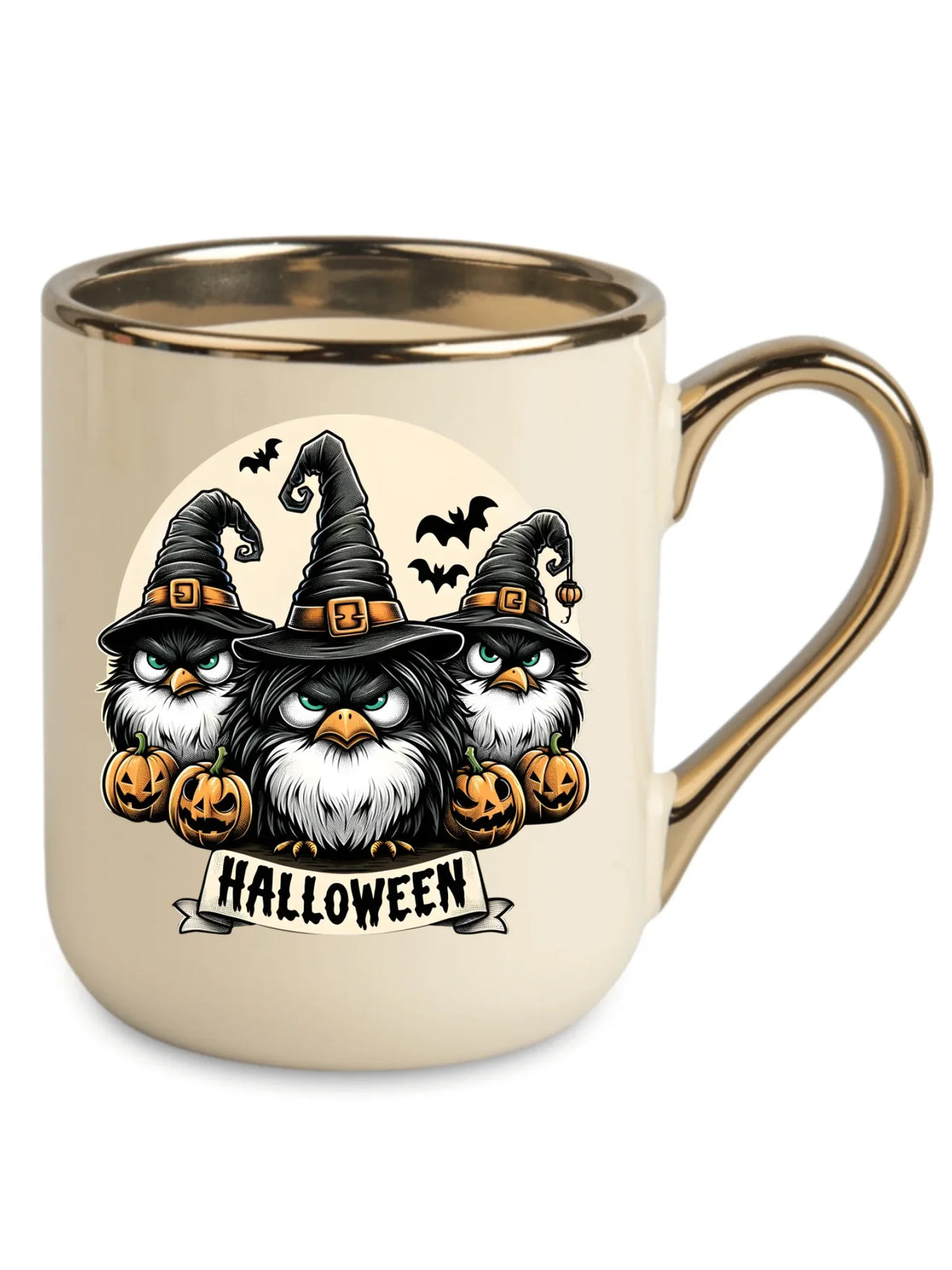 Kubek elegant na Halloween - Upiorne sowy wiedźmy HL15
