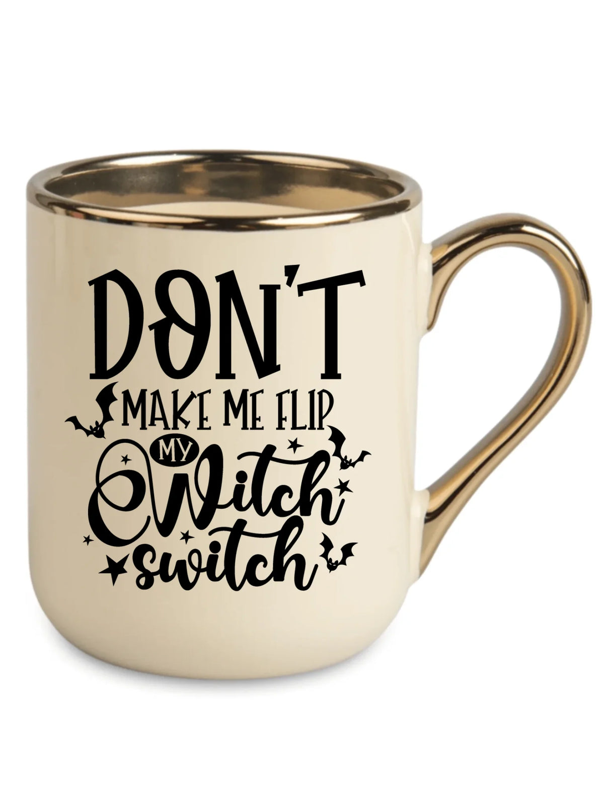 Kubek elegant na Halloween - Don't make me flip my witch switch - śmieszny HL11
