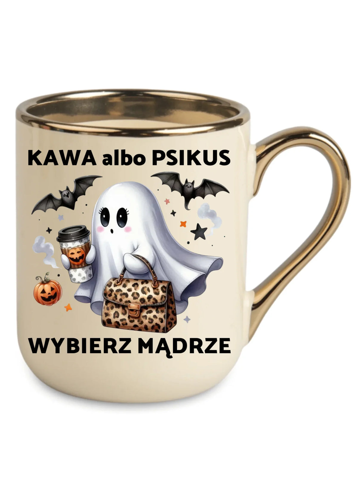 Kubek elegant halloweenowy - Duch - Kawa albo psikus HL07
