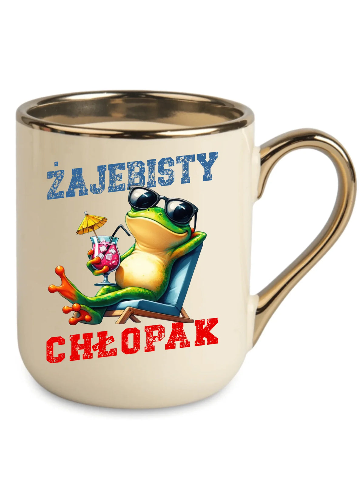 Kubek elegant z żabą - prezent dla chłopaka - Żajebisty chłopak DCH19