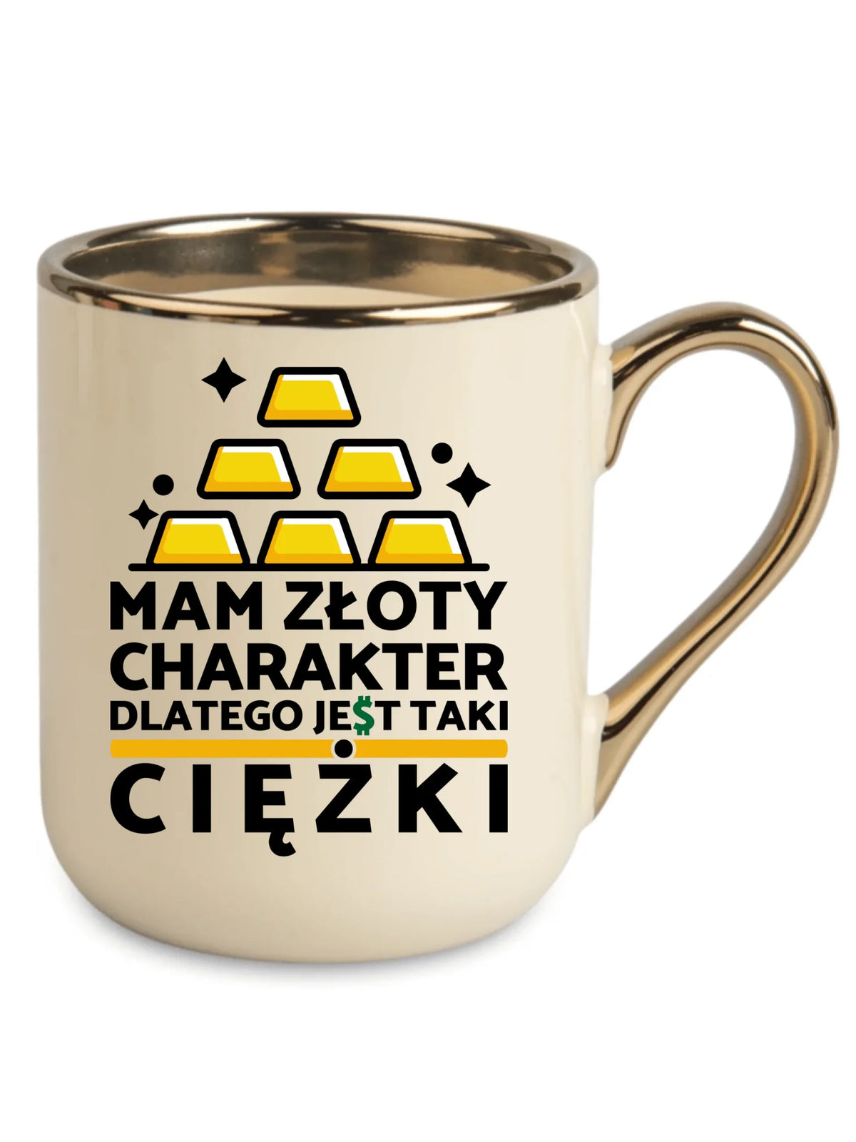 Kubek elegant - prezent dla chłopaka - Złoty charakter DCH16