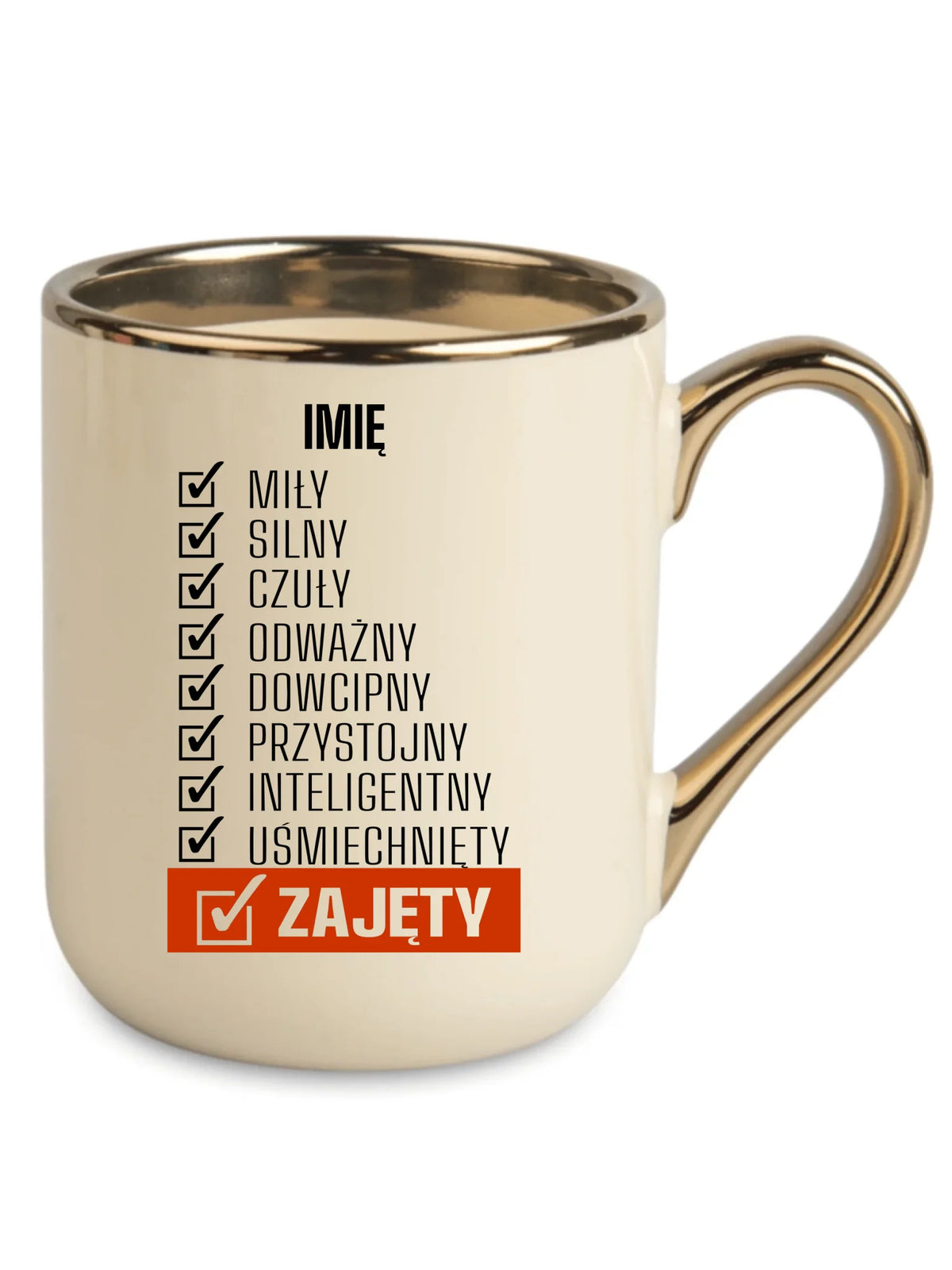 Kubek elegant - Zajęty prezent dla chłopaka męża narzeczonego - personalizowany DCH05