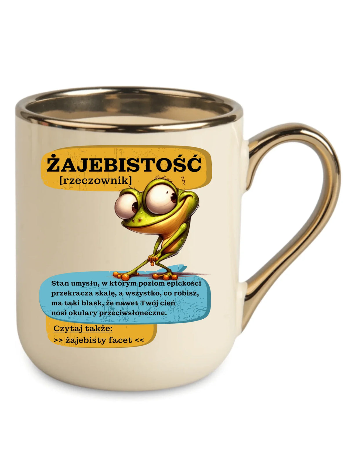 Kubek elegant - Żajebistość [rzeczownik] prezent na Dzień Chłopaka DCH06
