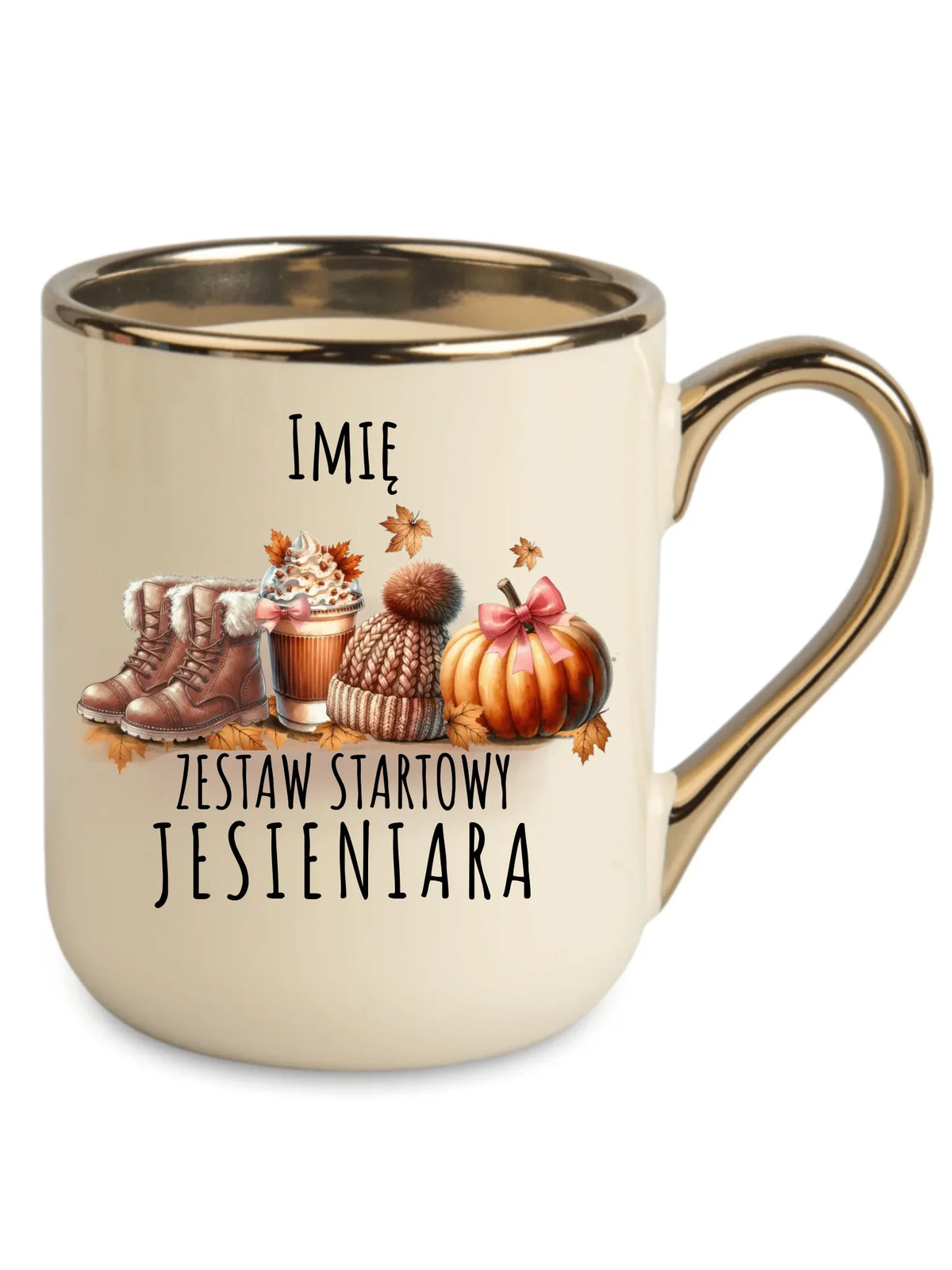 Kubek elegant jesieniara – Zestaw startowy - personalizowany JS05