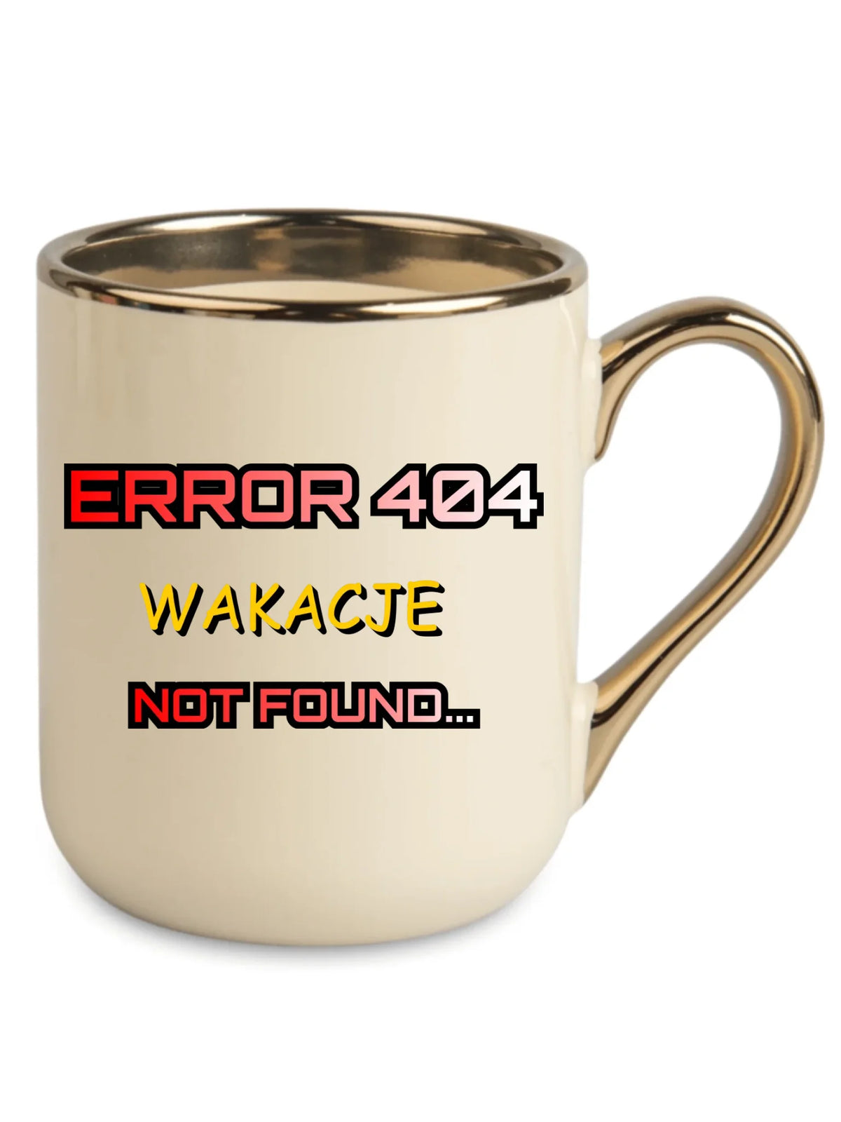 Kubek elegant szkolny - Error 404 - śmieszny SZ15