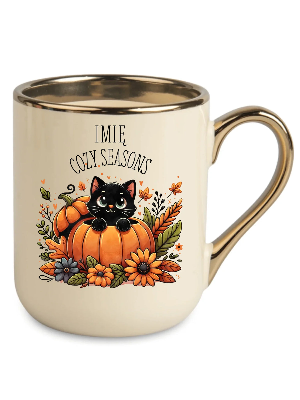 Kubek elegant jesieniara - Cozy Seasons - personalizowany JS01