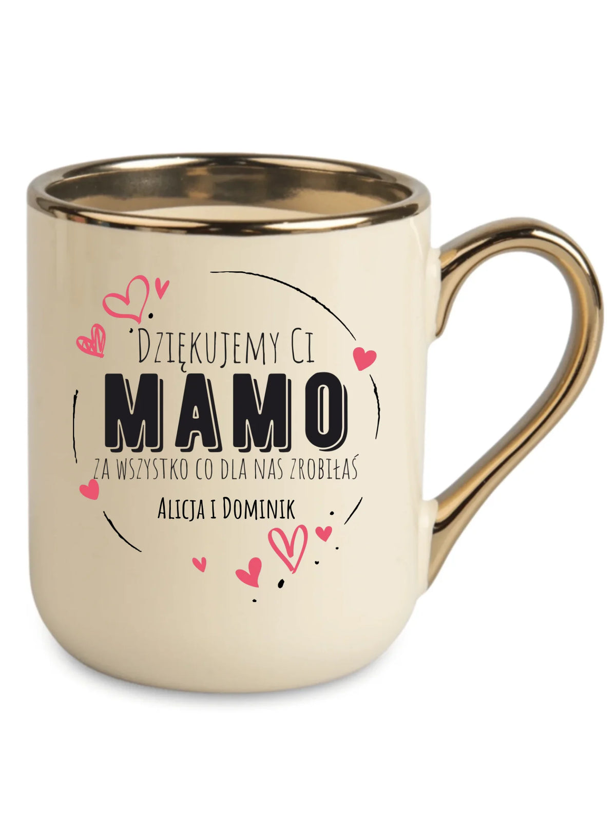 Kubek elegant dla mamy - Dziękujemy Ci Mamo - personalizowany DM43