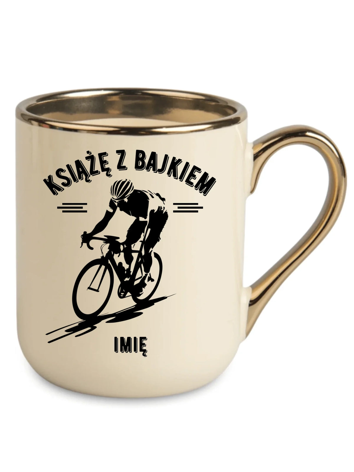 Kubek elegant dla rowerzysty - Książę z bajkiem - personalizowany HR01