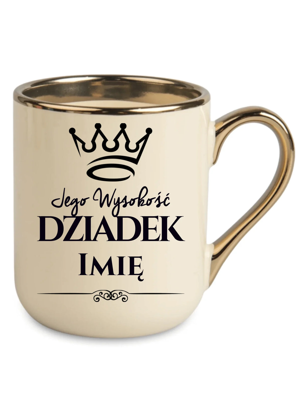 Kubek elegant dla dziadka - Jego Wysokość dziadek - personalizowany D11