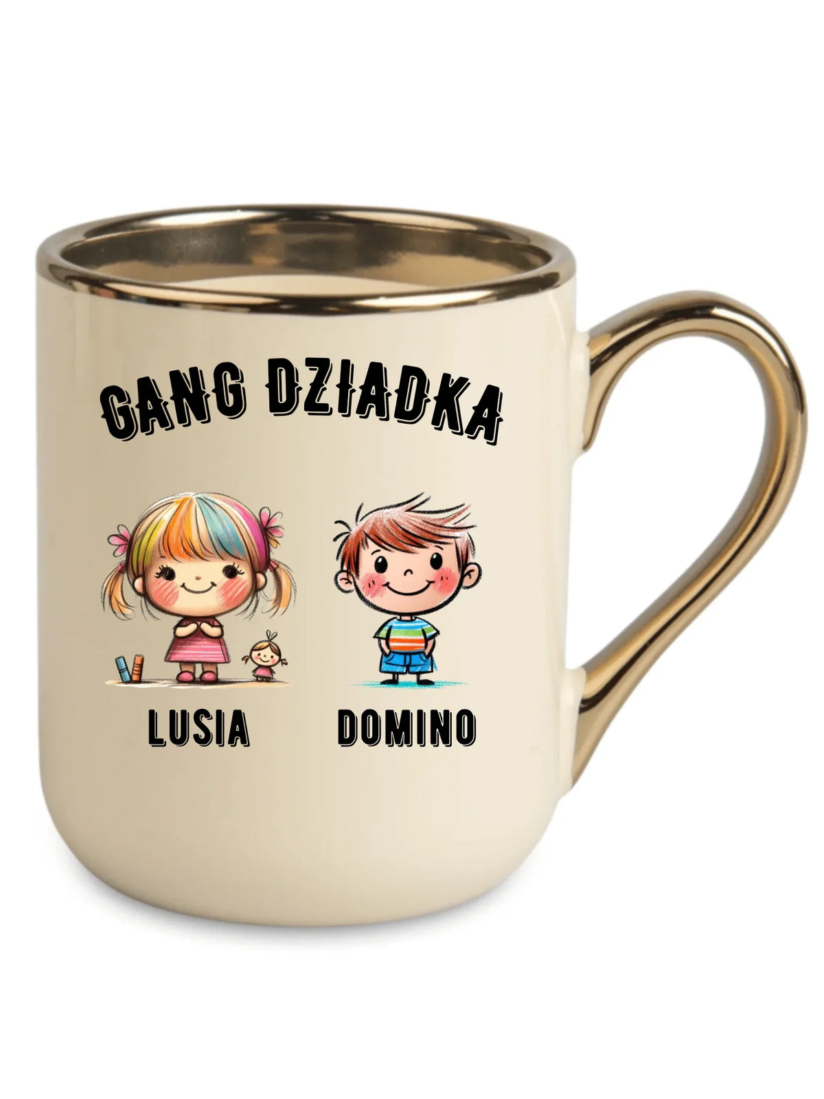 Kubek elegant dla dziadka - Gang Dziadka imiona wnuków 2-6 - personalizowany D18
