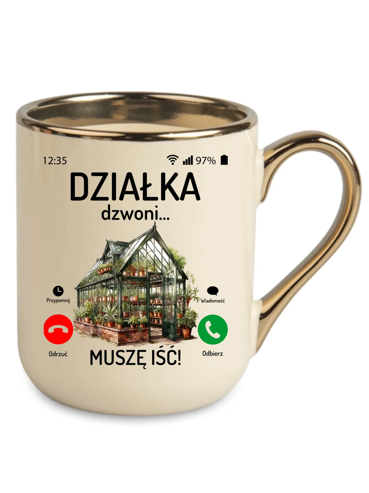 Kubek elegant dla babci - Działka dzwoni muszę iść B41