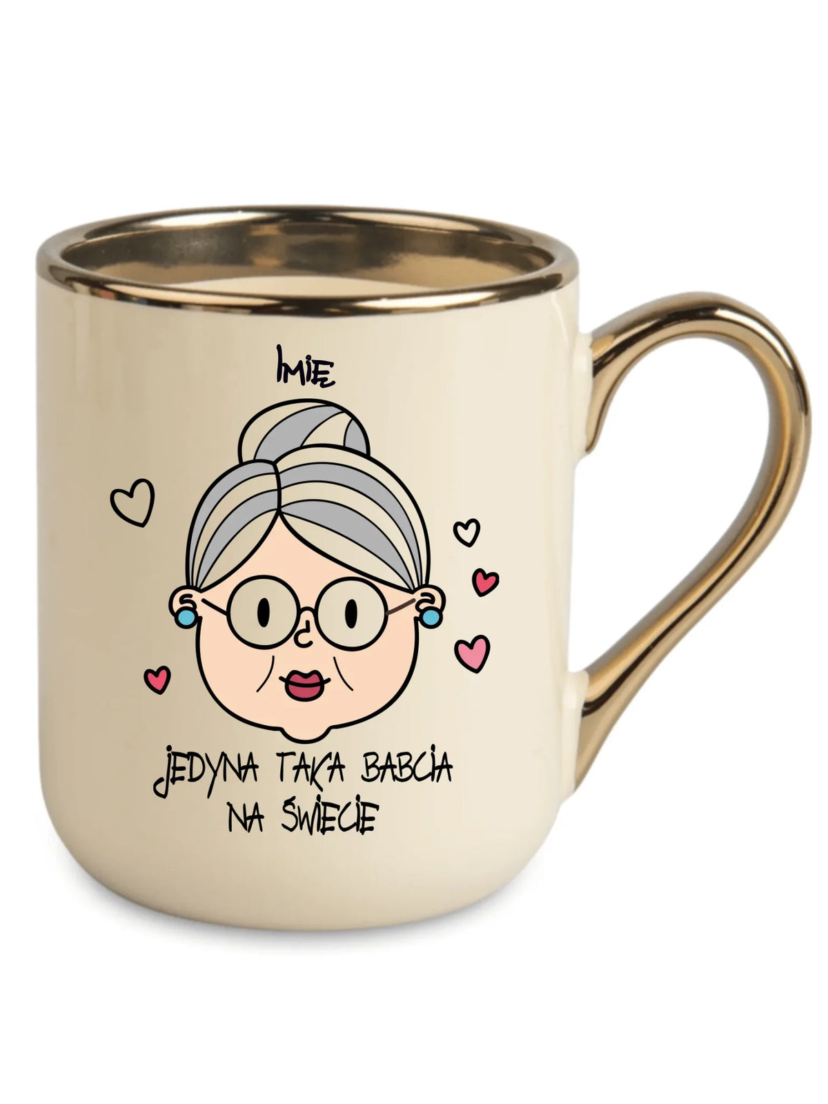 Kubek elegant dla babci - Jedyna taka babcia na świecie - personalizowany B15