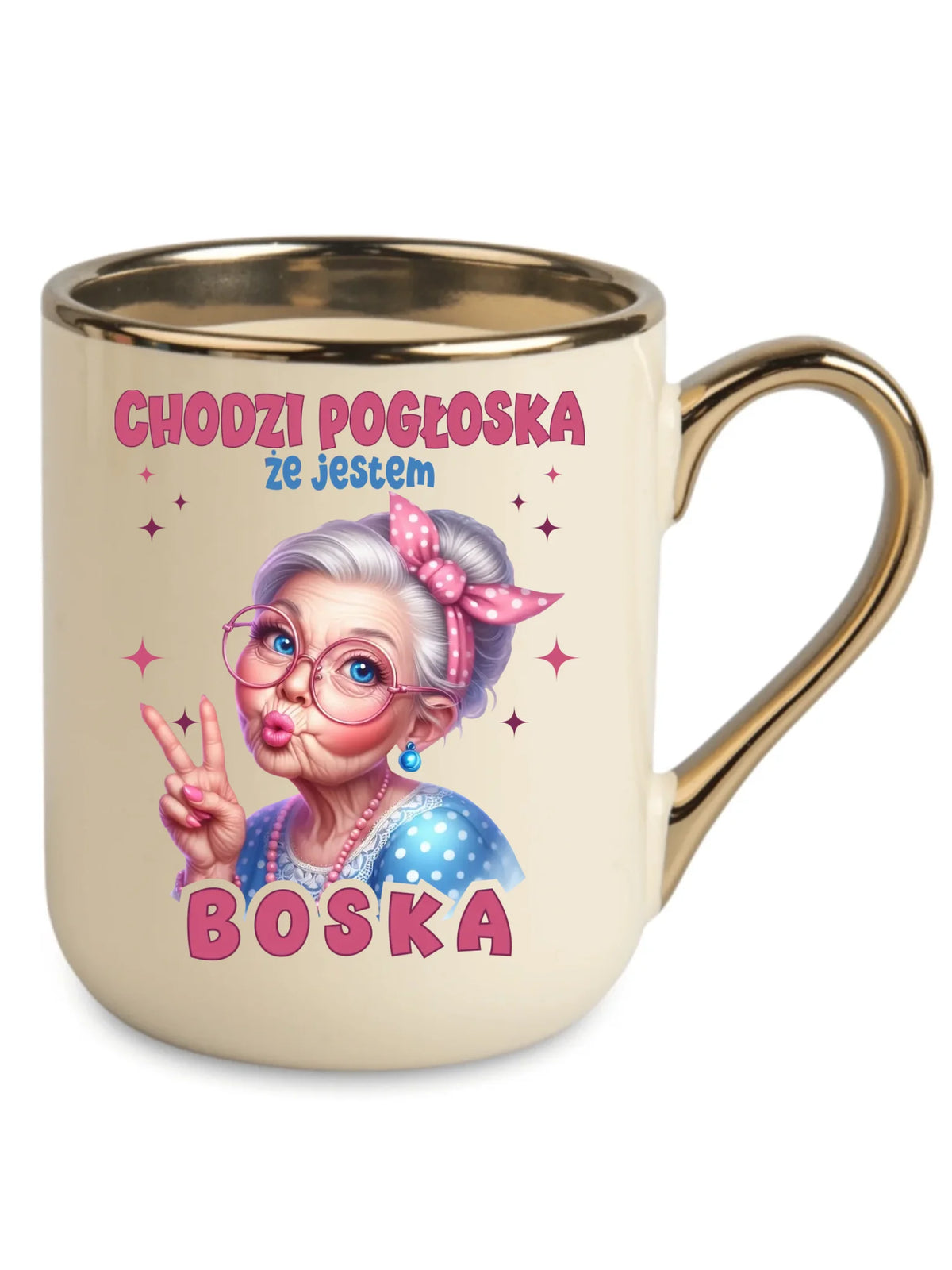 Kubek elegant dla babci - Chodzi pogłoska, że jestem boska B16