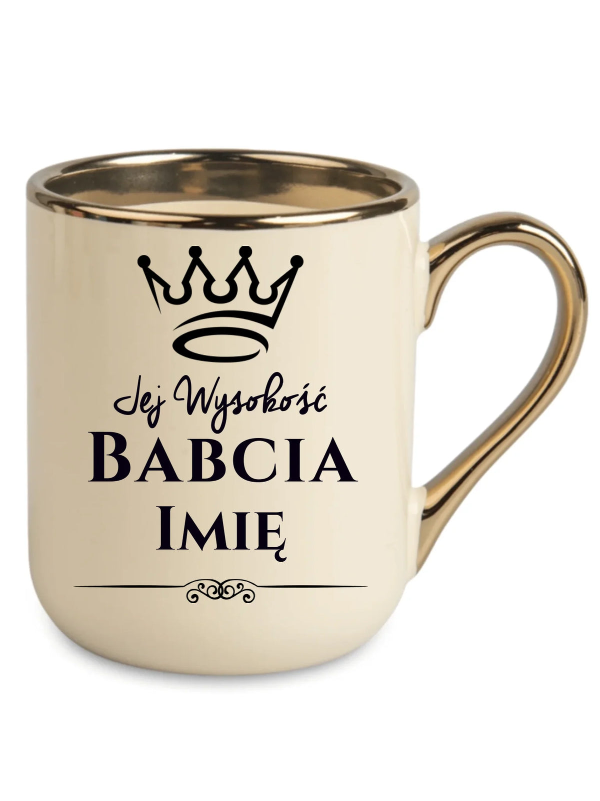 Kubek elegant dla babci - Jej Wysokość Babcia - personalizowany B11
