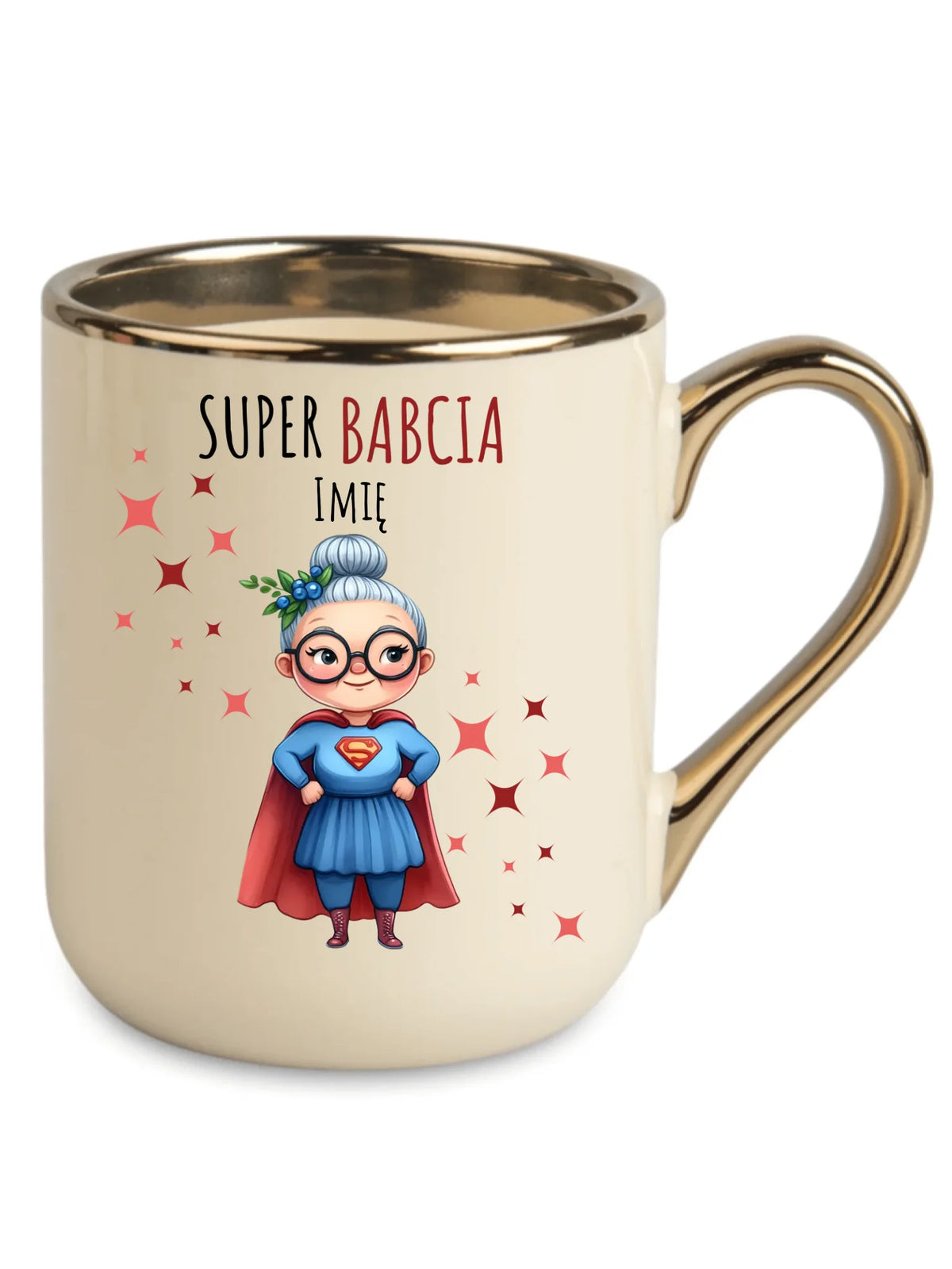 Kubek elegant dla babci - Super Babcia - personalizowany B02
