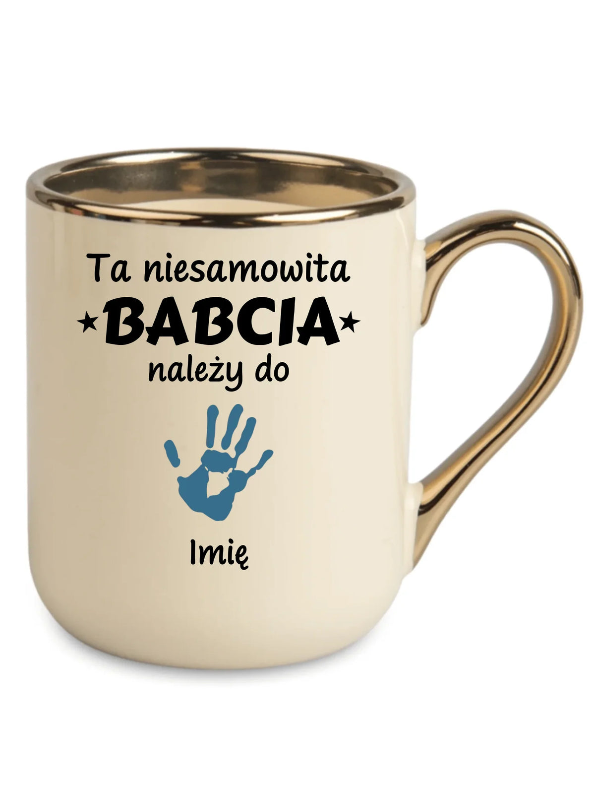 Kubek elegant dla babci - Babcia należy do wnuków 1–6 imion – personalizowany B33