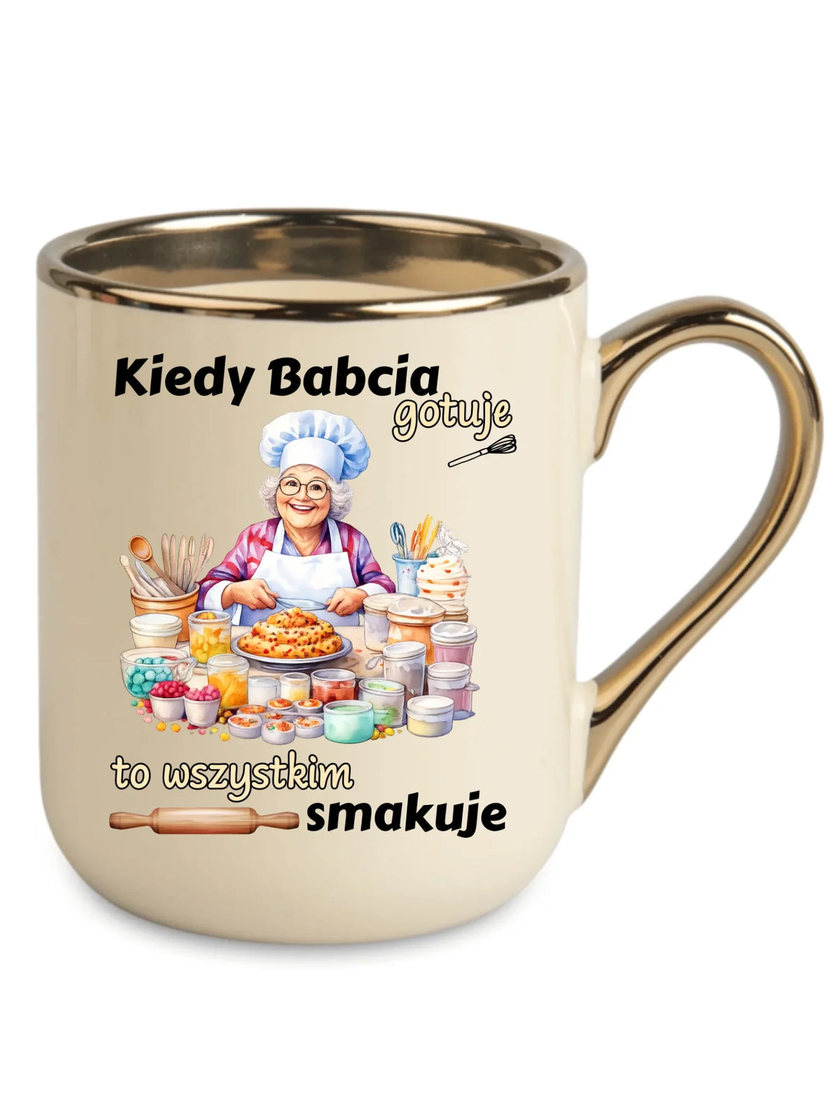 Kubek elegant dla babci - Kiedy babcia gotuje to wszystkim smakuje B34