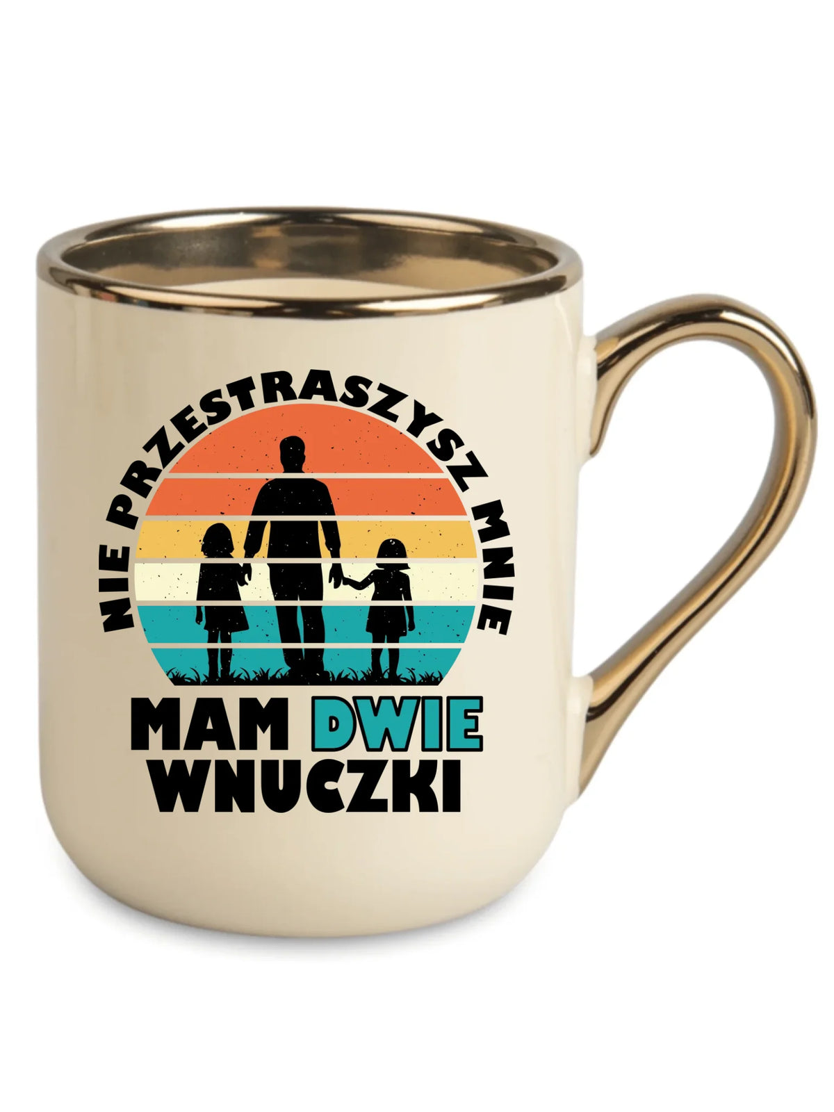 Kubek elegant dla dziadka - Nie przestraszysz mnie mam dwie wnuczki D41
