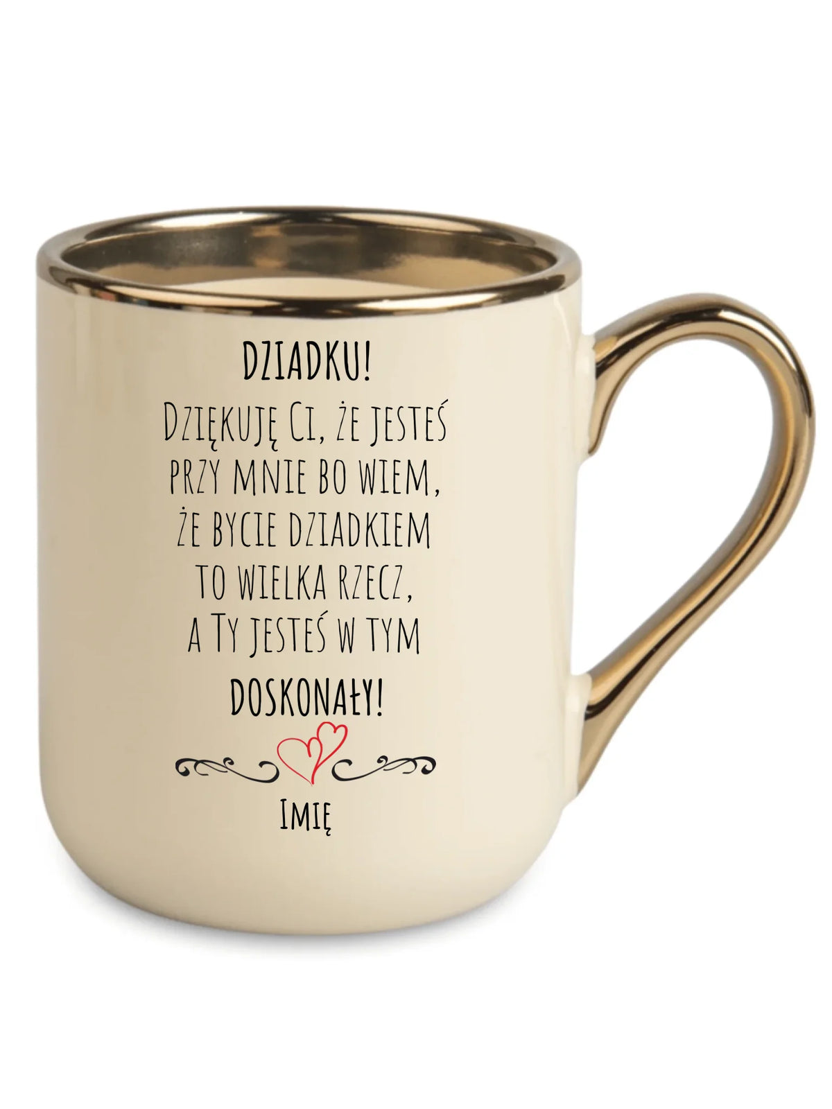 Kubek elegant dla dziadka - Dziadku jesteś doskonały dedykacja - personalizowany D22