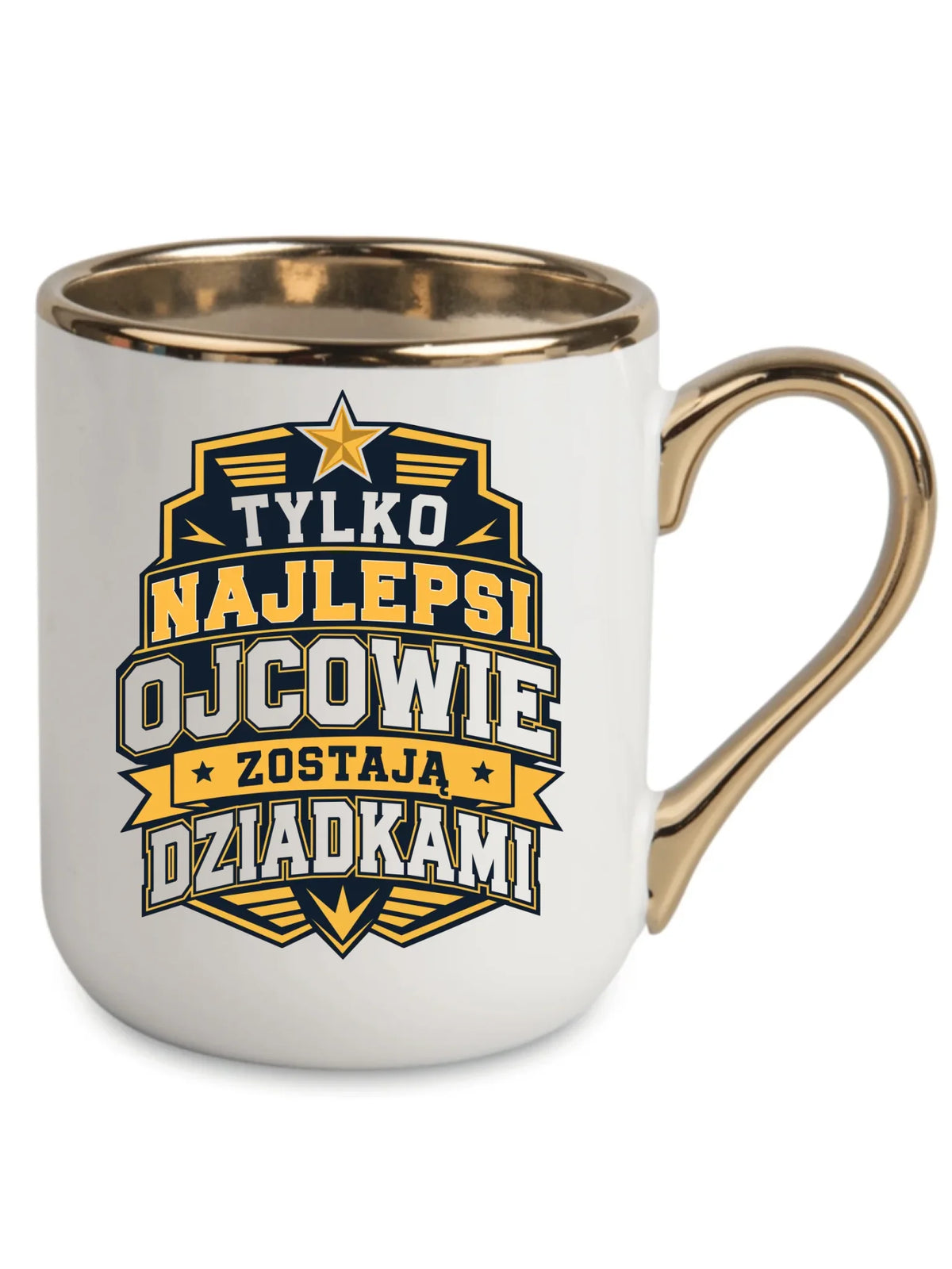 Kubek elegant dla taty przyszłego dziadka - Tylko najlepsi ojcowie zostają dziadkami DT39
