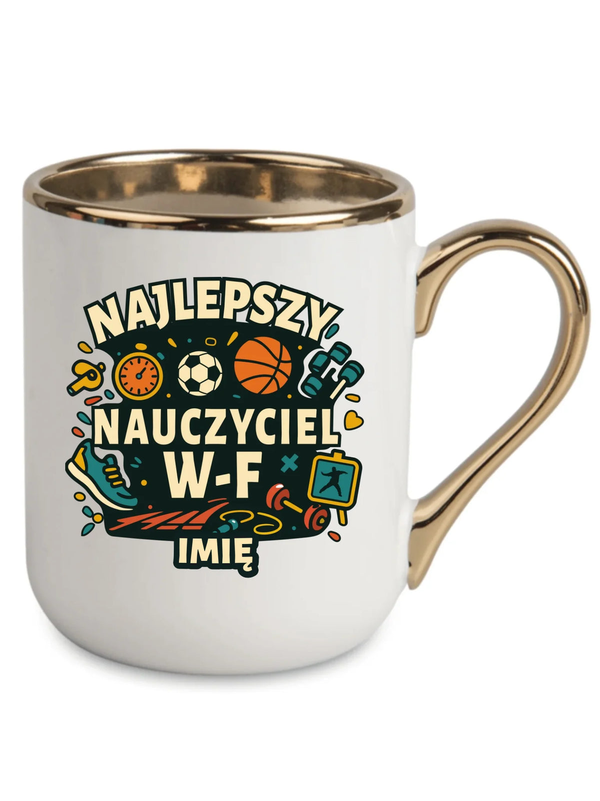 Kubek elegant dla nauczyciela wychowania fizycznego W-F - personalizowany N50